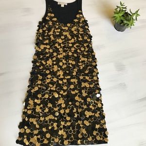 Michael Kors black and Gold sequin dress!